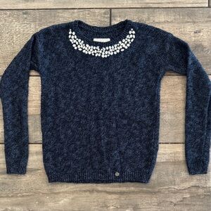 Abercrombie Kids Navy Sweater with Gem Detail